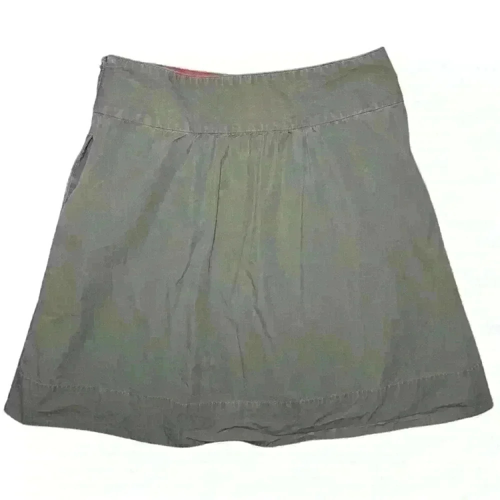J. CREW 100% Cotton A Line Skirt - Gray Size 6